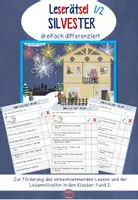 Vorschau - Arbeitsblätter - Leserätsel Wimmelbild Klasse 1/2 differenziert - Deckblatt