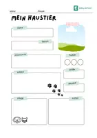 Vorschau - Arbeitsblätter - Mein Haustier - Deckblatt