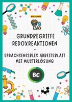 Vorschau - Arbeitsblätter - Grundbegriffe Redoxreaktionen - Arbeitsblatt mit Musterlösung - Deckblatt