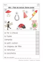 Aperçu - Feuilles d'exercices - Mini - Piste de lecture: Bonne Année - Page 2