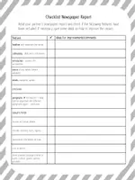 Vorschau - Arbeitsblätter - Checklist: How to write a newsreport - Seite 1
