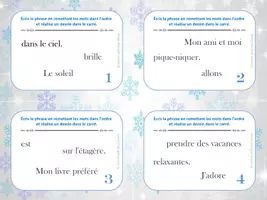 Aperçu - Feuilles d'exercices - 24 cartes à tâches de lecture : replacer, écrire, dessiner / French Task Cards - Page 1