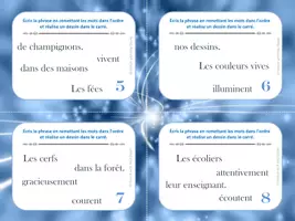 Aperçu - Feuilles d'exercices - 24 cartes à tâches de lecture : replacer, écrire, dessiner / French Task Cards - Page 2