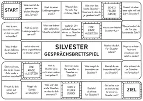 Vorschau - Arbeitsblätter - Silvester / Neujahr -🎆 🎲 Gesprächsbrettspiel / Plauderbrettspiel | Gesprächsanlässe als Brettspiel - Seite 1