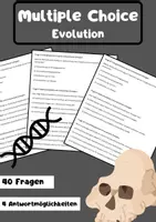 Vorschau - Arbeitsblätter - 40 Multiple Choice Fragen zum Grundwissen über die Evolution - Deckblatt