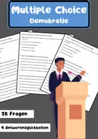 Vorschau - Arbeitsblätter - 26 Multiple Choice Fragen zum Thema Demokratie - Deckblatt
