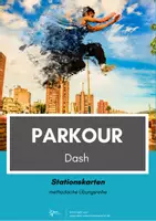 Vorschau - Stationenlernen - Parkour ⎮ Dash - 5 Stationskarten methodische Reihe ohne Video (Basiselement) - Deckblatt