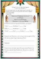 Vorschau - Arbeitsblätter - Zahlgeschichten aus dem alten Ägypten - messen in Grundschrift - Seite 1