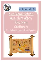 Vorschau - Arbeitsblätter - Zahlgeschichten aus dem alten Ägypten - der Kalender in Grundschrift - Deckblatt