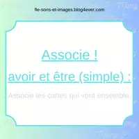 Aperçu - Apprentissages en autonomie - Associe ! avoir et être (simple) 1 à 36 par 4 - Page de couverture