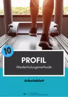 Vorschau - Arbeitsblätter - Fitness ⎮ Ausdauer - Arbeitsblatt Wiederholungsmethode durchführen und auswerten (Sportliches Profil) - Deckblatt