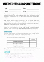 Vorschau - Arbeitsblätter - Fitness ⎮ Ausdauer - Arbeitsblatt Wiederholungsmethode durchführen und auswerten (Sportliches Profil) - Seite 1