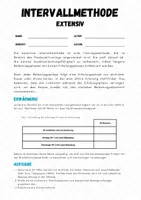 Vorschau - Arbeitsblätter - Fitness ⎮ Ausdauer - Arbeitsblatt Intervallmethode Extensiv durchführen und auswerten (Sportliches Profil) - Seite 1