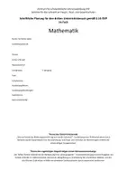 Vorschau - Stundenentwürfe - Unterrichtsentwurf Mathe 5 Klasse - schriftliche Addition und Subtraktion - Deckblatt