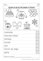 Aperçu - Feuilles d'exercices - Piste de lecture: Qu'est-ce qui te fait penser à l'hiver? - Page 1