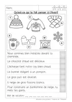 Aperçu - Feuilles d'exercices - Piste de lecture: Qu'est-ce qui te fait penser à l'hiver? - Page 3
