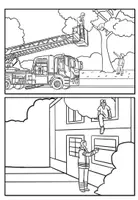 Vorschau - Mal- und Bastelvorlagen - Ausmalbilder "Die Feuerwehr" Achtung, Notfall! DaZ / DaF / Deutsch / Sachunterricht - Seite 3
