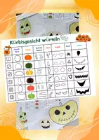 Vorschau - Mal- und Bastelvorlagen - Kürbisgesichter würfeln - Halloween - Deckblatt