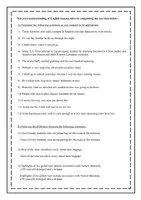 Vorschau - Arbeitsblätter - English comma rules Merkblatt + AB - Seite 1