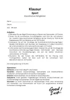 Vorschau - Test - Klausur (inkl. EWH) - Sport - KAR Modell nach Neumeier und Koordinative Fähigkeiten - Seite 1