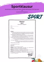 Vorschau - Test - Klausur (inkl. EWH) - Sport - KAR Modell nach Neumeier und Koordinative Fähigkeiten - Deckblatt