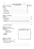 Vorschau - Arbeitsblätter - How to Write a Speech - Anleitung zum Verfassen einer Rede - Deckblatt