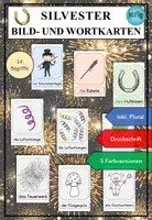 Vorschau - Bildkarten - Bildkarten Silvester & Neujahr - Tafelmaterial in 3 Versionen - Deckblatt