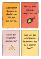 Vorschau - Arbeitsblätter - Silvester Plauderkarten 🎆💬- Gesprächskarten zum Plaudern - Seite 1