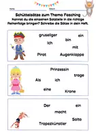 Vorschau - Bildkarten - Schüttelsätze zum Thema Fasching - Seite 3