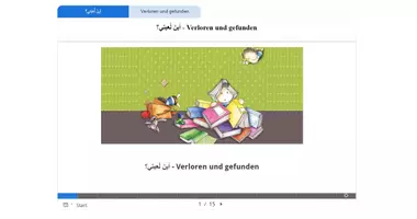 Vorschau - Stationenlernen - Materialpaket 25 Kamishibai Arabisch/Deutsch Interaktiv - Deckblatt