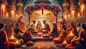 Vorschau - Arbeitsblätter - Wie Hindus Hochzeit feiern - Deckblatt