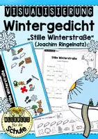 Vorschau - Arbeitsblätter - Einfach auswendig lernen! Wintergedicht "Stille Winterstraße" - Deckblatt