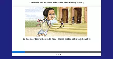 Vorschau - Arbeitsblätter - Ranis erster Schultag -Kamishibai,Französisch-Deutsch,DaF - Deckblatt