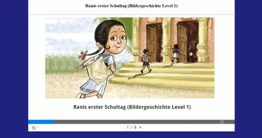Vorschau - Arbeitsblätter - Ranis erster Schultag -Kamishibai,Französisch-Deutsch,DaF - Seite 1