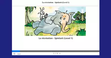 Vorschau - Arbeitsblätter - Spielzeit Kamishibai,Französisch-Deutsch,Interaktiv AB,H5P - Deckblatt
