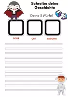 Vorschau - Arbeitsblätter - Würfel und schreibe deine Faschingsgeschichte - Seite 1