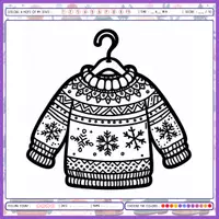 Aperçu - Matériel pour travaux manuels / dessin - The New Year is coming Woolen clothes - coloring for kids - Page 3