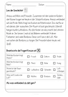 Vorschau - Arbeitsblätter - Lesen, Textverständnis, Differenzierung, Anissa und Mats verkleiden sich, Fasching, Fastnacht, Karneval - Seite 2