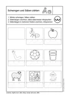 Vorschau - Arbeitsblätter - Silben schwingen und zählen (Vorkurs Teil 1) - Deckblatt