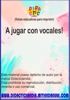 Vista previa - Unidades / Secuencias / Situaciones de Aprendizaje - A jugar con vocales - página 1