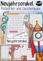 Vorschau - Arbeitsblätter - Neujahrsorakel / Neujahr / Silvester - Suchsel Orakel mit Rakete - Deckblatt
