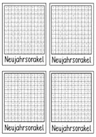 Vorschau - Arbeitsblätter - Neujahrsorakel / Neujahr / Silvester - Suchsel Orakel mit Rakete - Seite 1