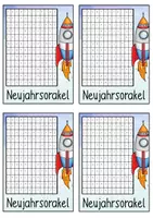 Vorschau - Arbeitsblätter - Neujahrsorakel / Neujahr / Silvester - Suchsel Orakel mit Rakete - Seite 2
