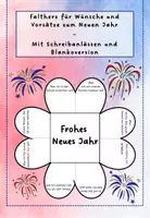 Vorschau - Spiele - #Silvesterknaller23 Faltherz für Wünsche und Vorsätze zum Neuen Jahr - immerwährend - Deckblatt