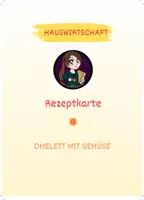 Vorschau - Arbeitsblätter - Rezeptkarte Nr. 3 - Omelett mit Gemüse - Deckblatt