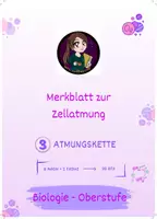 Vorschau - Arbeitsblätter - Materialpaket zur Zellatmung - Glykolyse, Citratzyklus und Atmungskette - Deckblatt