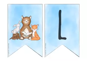Vorschau - Poster - Wimpelkette für die Leseecke mit Waldtieren - Seite 1