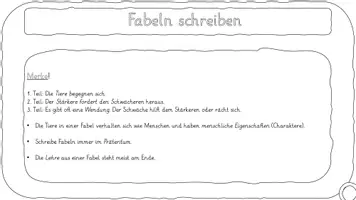 Vorschau - Arbeitsblätter - 🦊 Fabeln schreiben leicht gemacht! Deutsch ✍️ - Seite 1