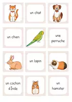 Vorschau - Stationenlernen - Les animaux domestiques Paarspiel Haustiere - Seite 1