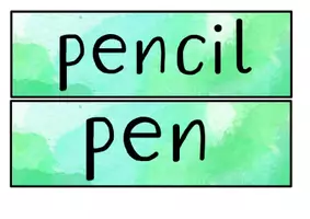 Vorschau - Poster - Tafelkarten watercolor - classroom management (school things) - Seite 2